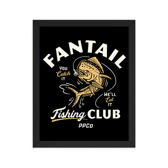 Fantail Fishing Club Framed poster