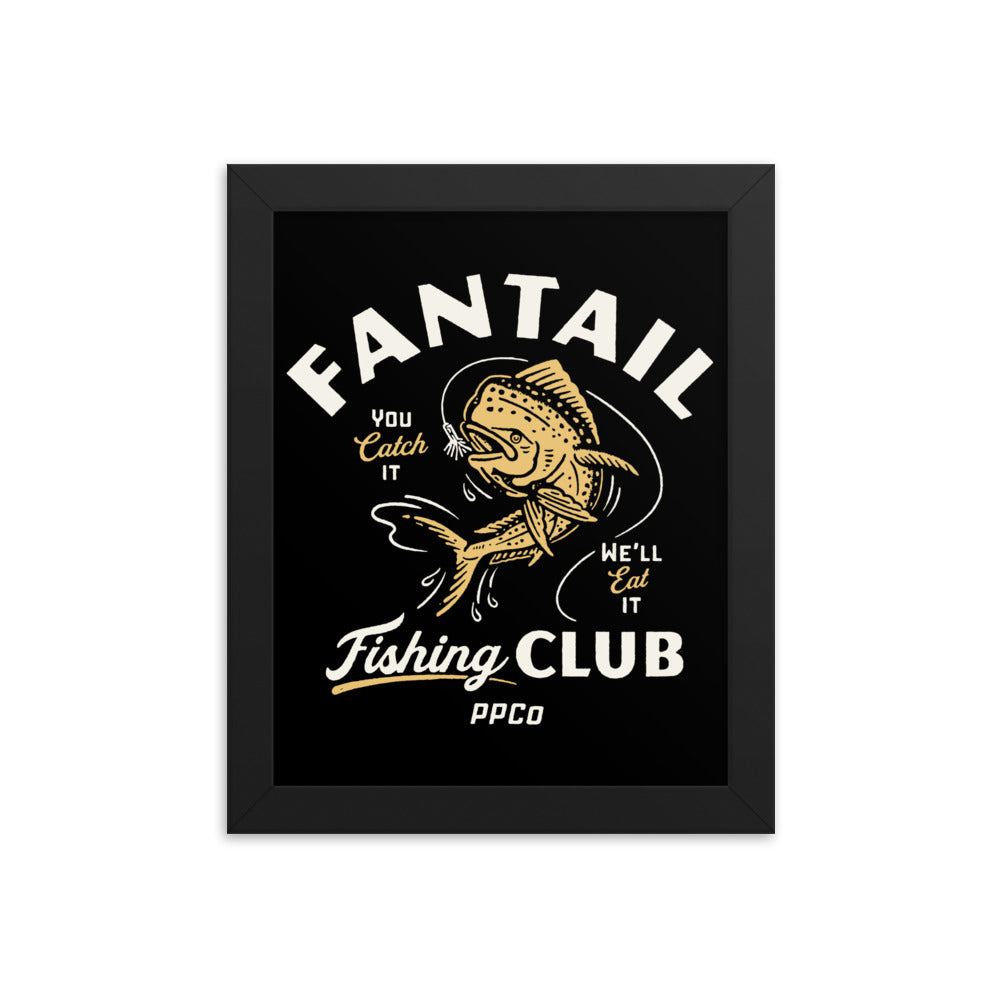 Fantail Fishing Club Framed poster