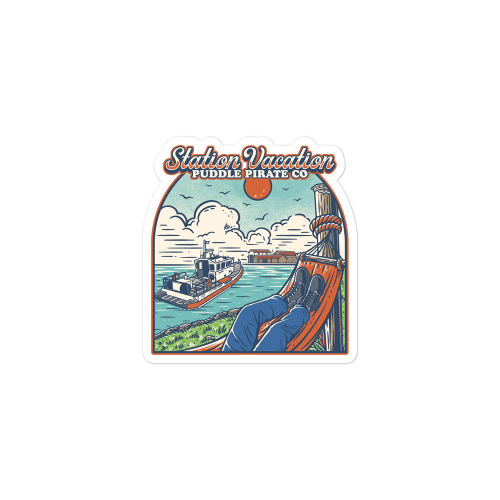 Station Vacation Sticker – Puddle Pirate Co.
